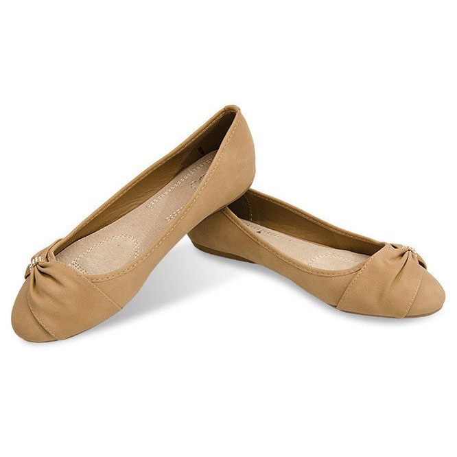 Ballerinas With Bow 6554 Khaki multicolored 1