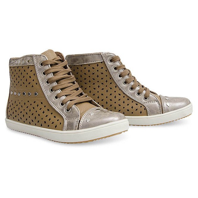 High-top Sneakers With Studs G (3) Camel brown 1