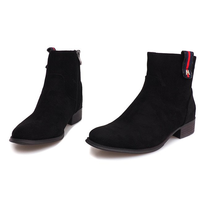 Suede Booties Jodhpur 8H8588 Black 2