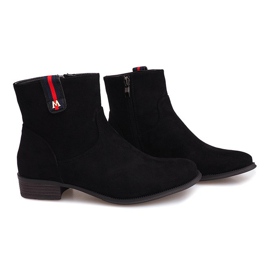 Suede Booties Jodhpur 8H8588 Black 1