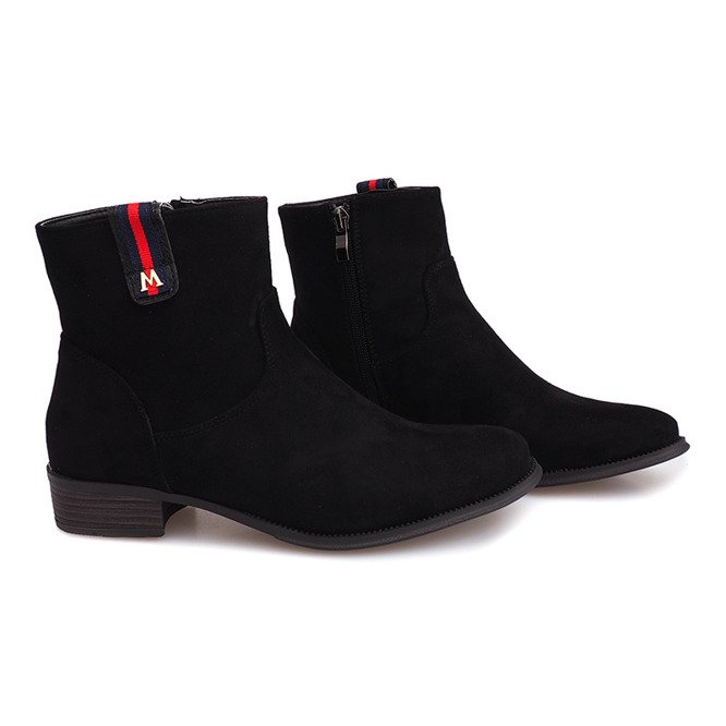 Suede Booties Jodhpur 8H8588 Black 1