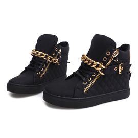 High-top Quilted Sneakers R-35 Black 1 High-top Quilted Sneakers R-35 Black 1
