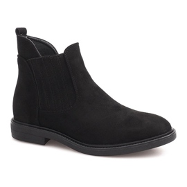 Suede Boots With an Elastic 1541 Black 1