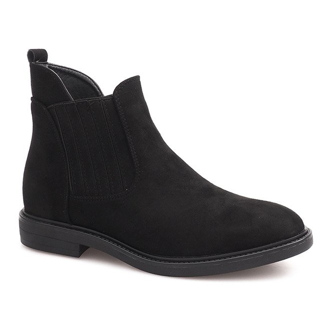 Suede Boots With an Elastic 1541 Black 1