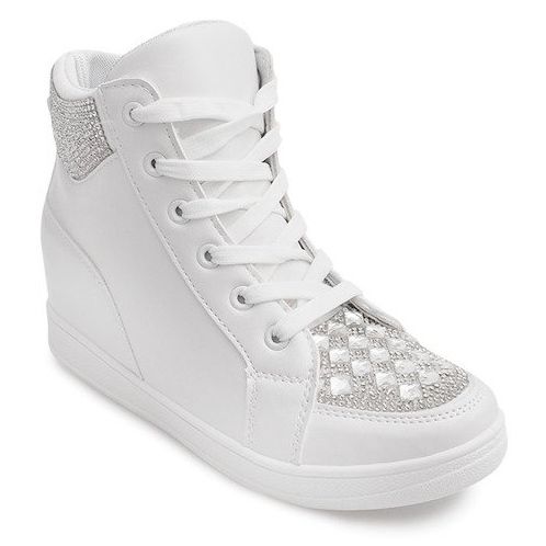 Sneakers With Sequins C7165 White 1