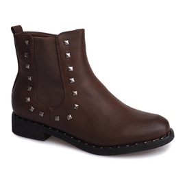 Boots With Studs Z-01 Camel brown 2