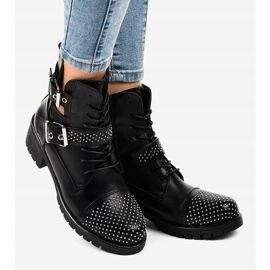 Ladies' black boots on a massive M257 sole 2