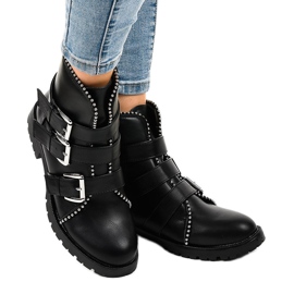 Women's black boots with a zipper 2580 2
