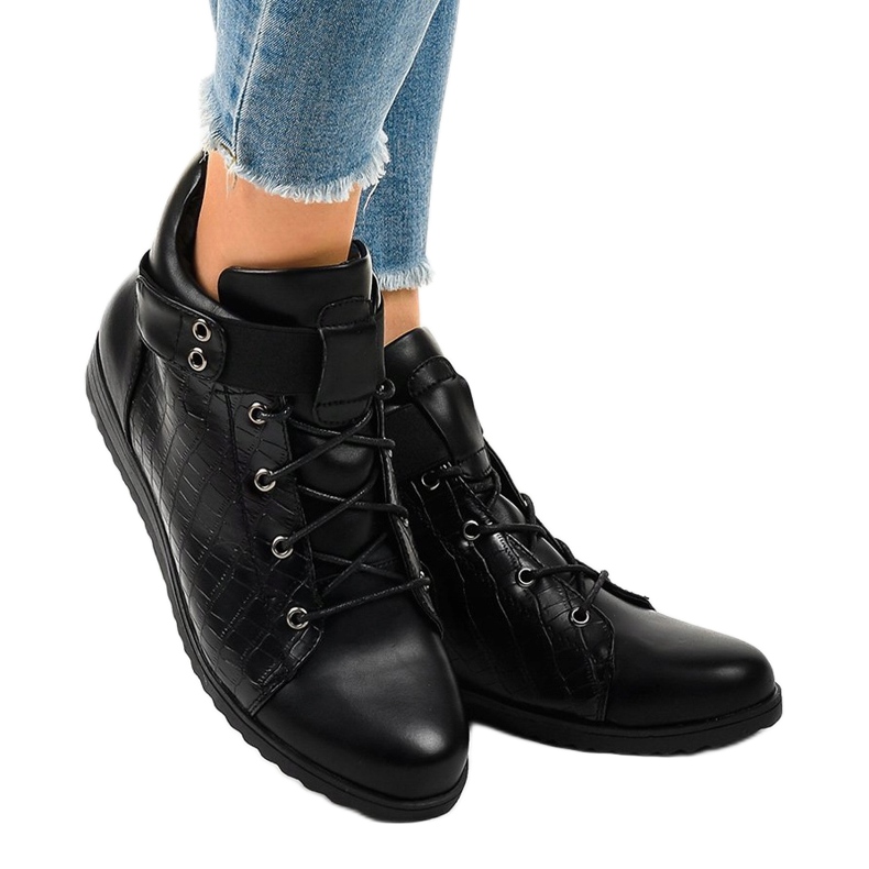 Black sneakers with a zipper X1598-1 2