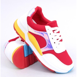 Women's sports shoes multicolored 19017 Red 2