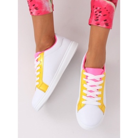 Women's sneakers W-3116 Yellow white multicolored 2