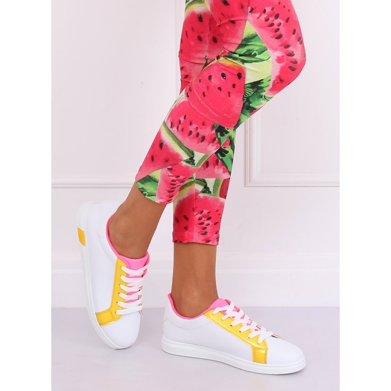 Women's sneakers W-3116 Yellow white multicolored 1