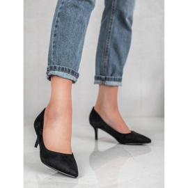 Ideal Shoes Comfortable Pumps On A Pin black 2