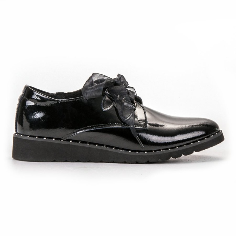 Filippo Black lacquered shoes 2