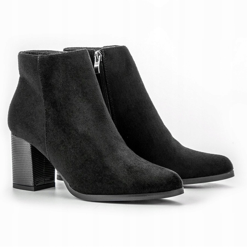 Filippo Suede Booties On A Bar black 2