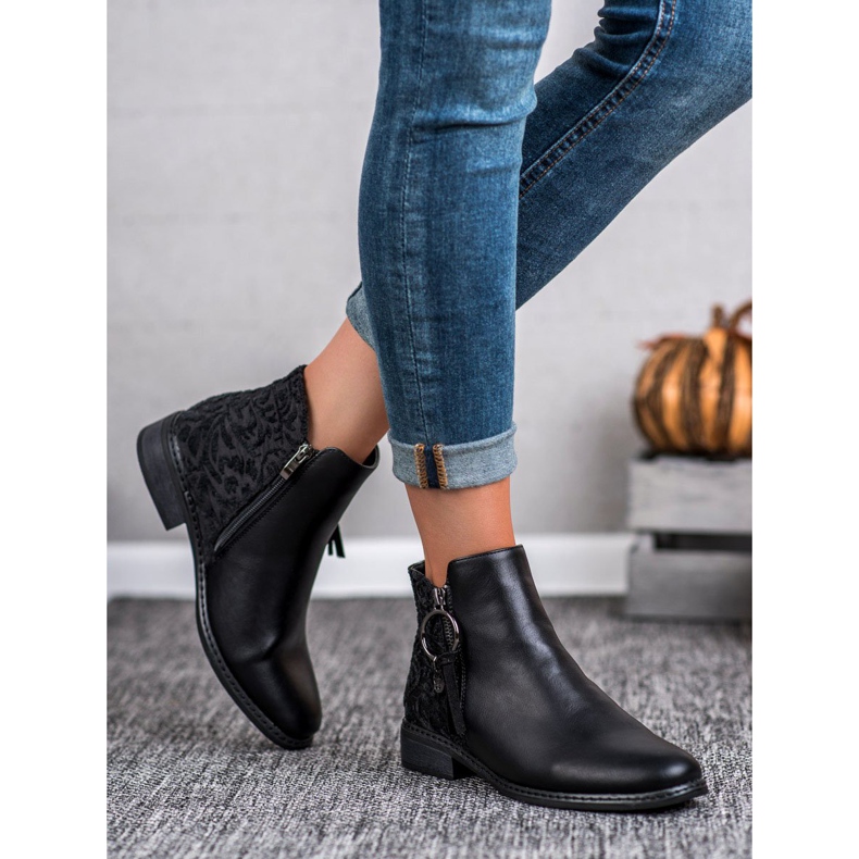 Filippo Stylish boots with a zipper black 1