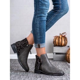 Filippo Stylish boots with a zipper grey 1