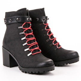 Vinceza Fashionable Laced Workers black 2