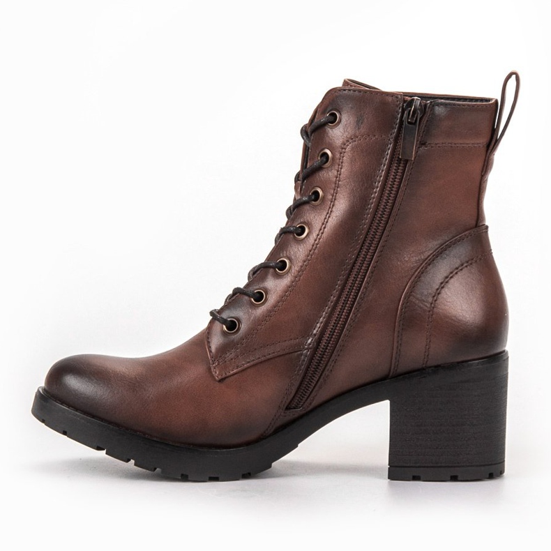 Brown lace-up boots from VINCEZA 2