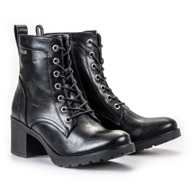 VINCEZA Black Lace-up Boots 2 VINCEZA Black Lace-up Boots 2