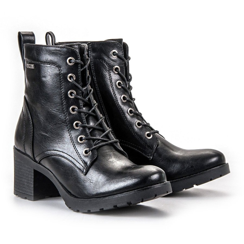 VINCEZA Black Lace-up Boots 2 VINCEZA Black Lace-up Boots 2