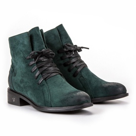 Vinceza Dark green women's boots 1