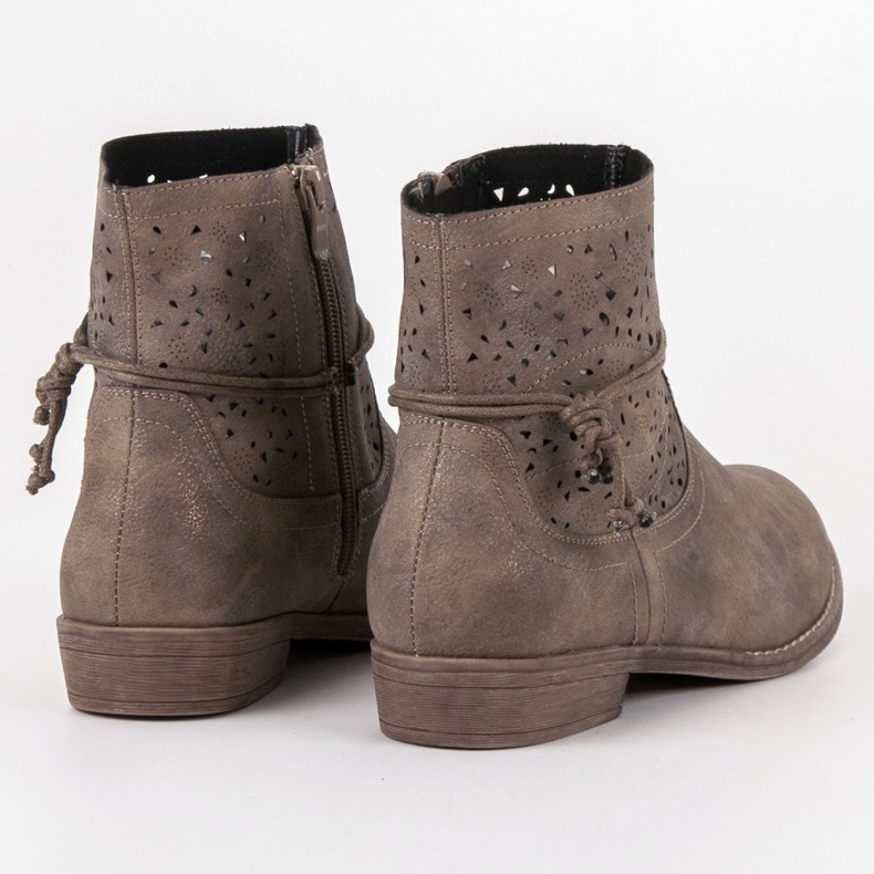 Groto Gogo Openwork women's boots multicolored green 2