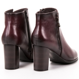 W. Potocki Burgundy high-heeled ankle boots red 2