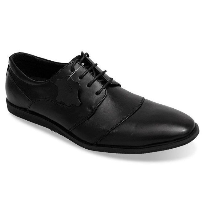 Lace-up Leather Shoes LJ41 Black 1