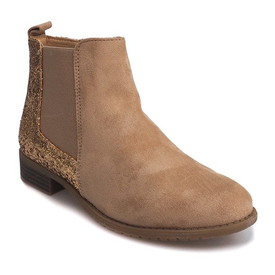 Suede Booties Jodhpur C178 Beige 2