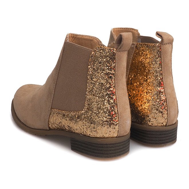 Suede Booties Jodhpur C178 Beige 1