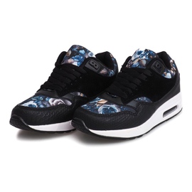 Shoes Sneakers Flowers R-50 Black 1