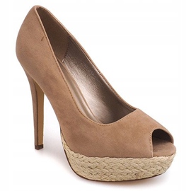 Espadrilles High Heels 55-443 Beige 2