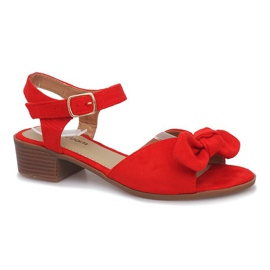 Red Noemia high-heeled sandals 1