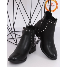 Black Chelsea boots with black studs HQ927 Black 1