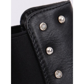 Black Chelsea boots with black studs HQ927 Black 2