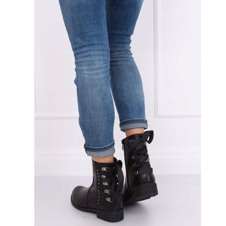 Black military boots HQ977 Black 2