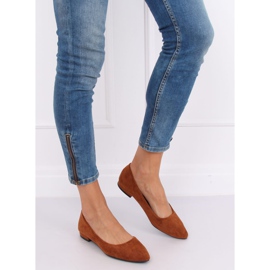 Ballerinas with almond toe caps RC-76 Camel brown 2