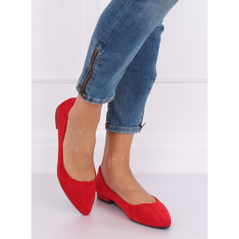 Ballerinas with almond toes red RC-76 Red 2