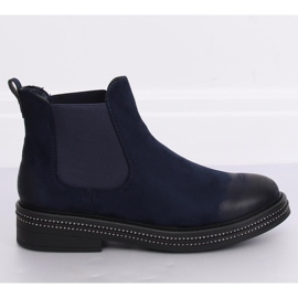 Navy blue Chelsea boots for women WY-2842 Blue 2