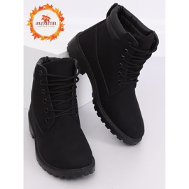 Black women's timber boots W-3033 Black 1