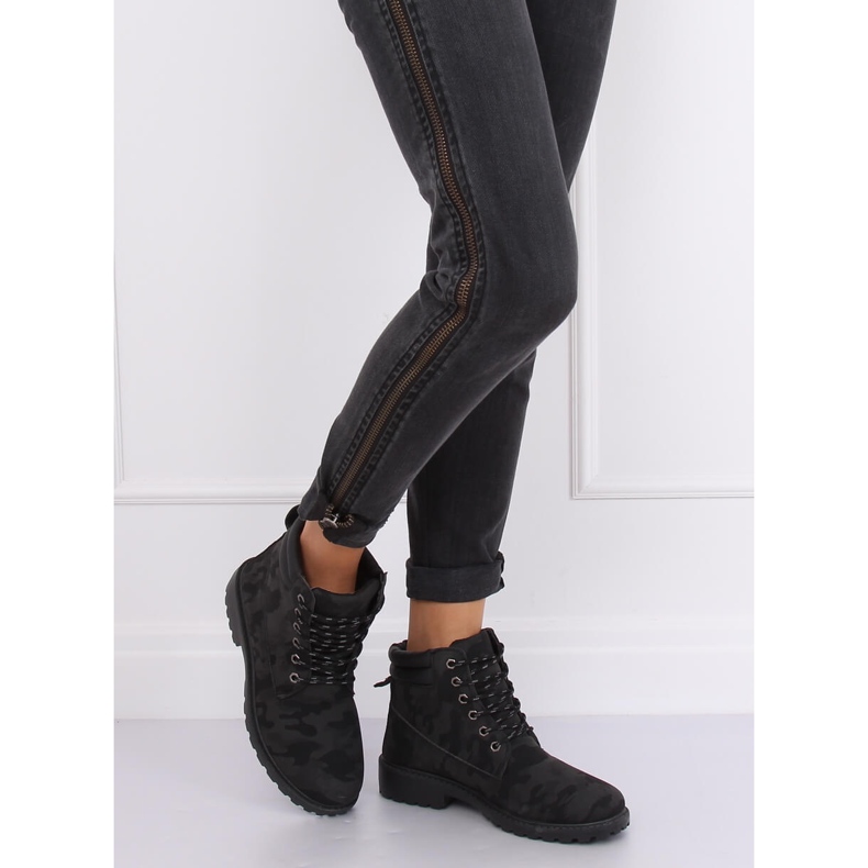 Timber boots for women camo W-3033 Blackcamuflage 1