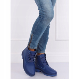 Timber boots for women navy blue W-3033 Blue 2