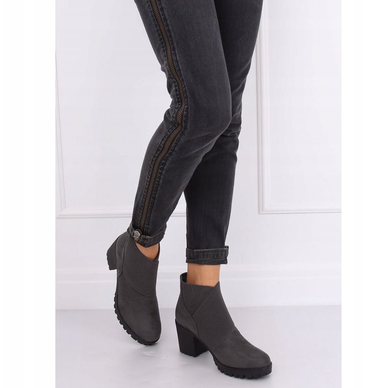 Gray High heels boots BH151-KB Gray grey 1
