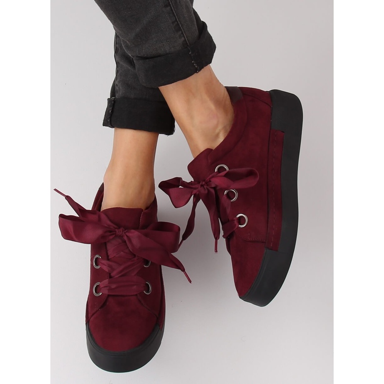 Maroon women's sneakers 1018 Wine II-GAT red 2