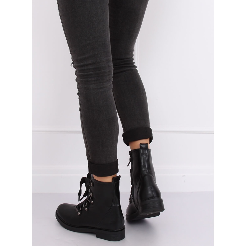 Black military boots BJ1523-KB Black 2