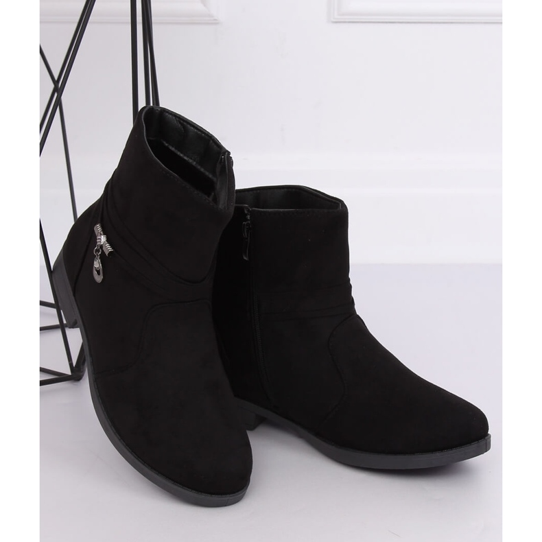 Black suede women's boots MP-53 Black 1