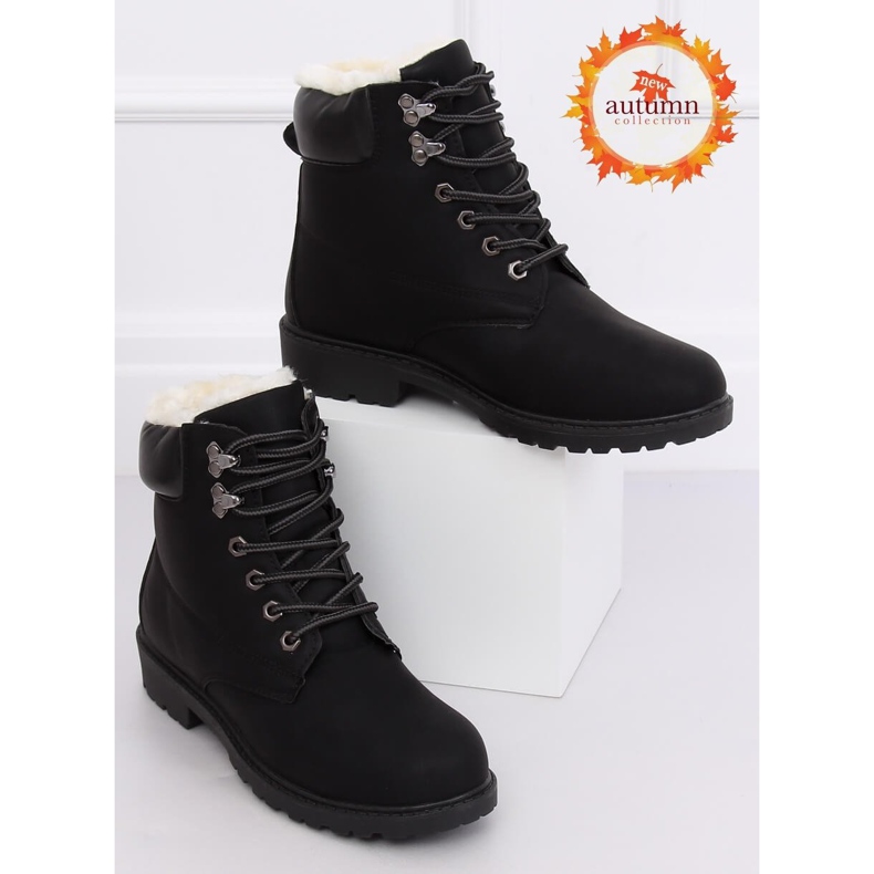 Women's black insulated timber boots 1121-PA Black 1