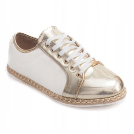 Sneakers Espadrilles Linen Q52 Gold golden 1