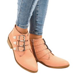 Pink boots with A-263 zipper buckle 1